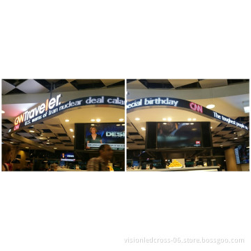 indoor full color RGB P7.62mm flexible LED scrolling message signs